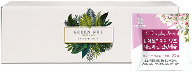 Green Nut 每日堅果禮盒 30包入, 1盒