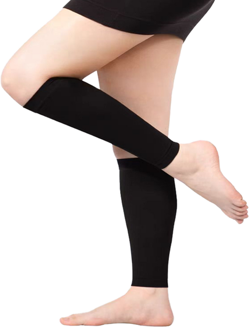 女用2段中筒壓力襪 黑色, 1組, 小腿/膝蓋型