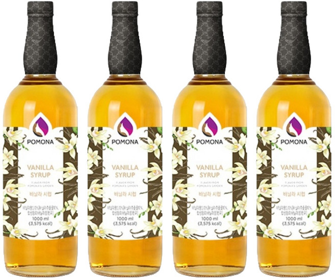 포모나 바닐라 시럽, 1L, 4개