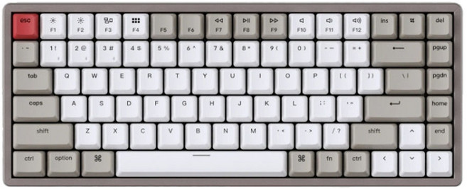 키크론 K2 알루미늄 RETRO 기계식 핫스왑 유무선겸용 텐키리스 키보드, 레트로, K2 M1, 적축