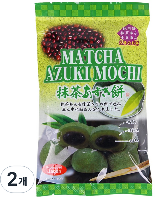 쿠보타 말차 찹쌀떡 9p, 110g, 2개