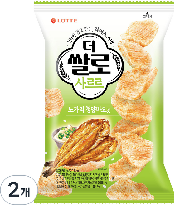 더쌀로 사르르 노가리 청양마요맛, 2박스, 50g