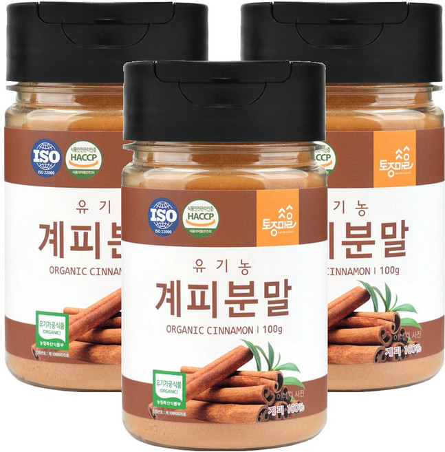 토종마을 유기농 계피분말, 3개, 100g