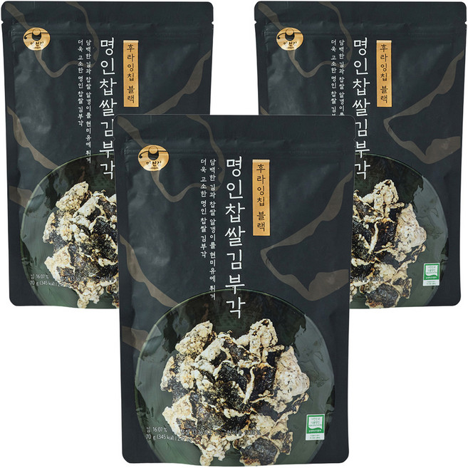 만전김 명인 찹쌀 김부각, 70g, 3개
