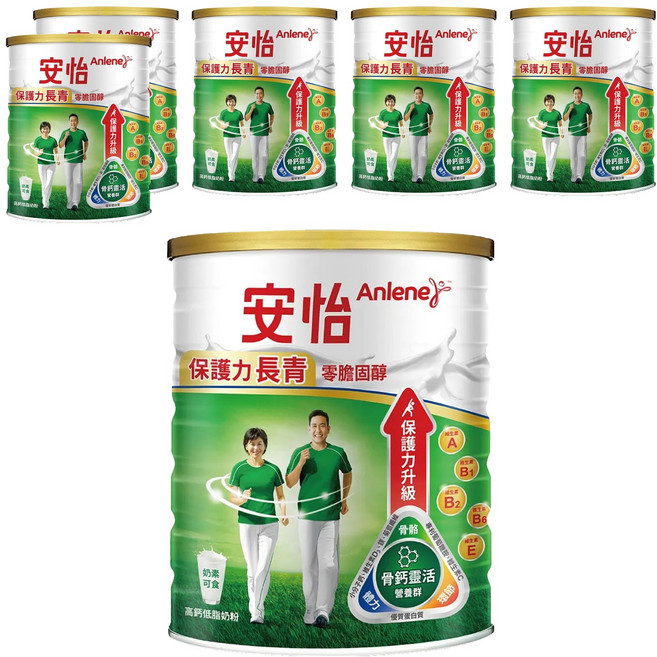 Anlene 安怡 長青高鈣低脂奶粉, 1.5kg, 6罐