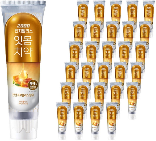 2080 진지발리스 프로폴리스 치약, 150g, 30개