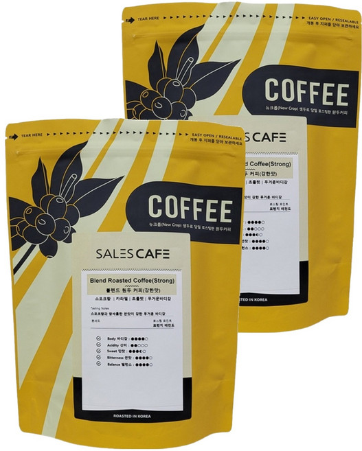 세일즈카페 블렌드 커피 강한맛 분쇄 원두, 에스프레소(고움), 500g, 2개
