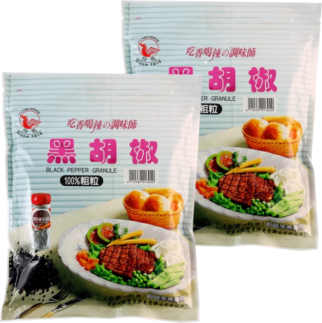 飛馬 粗粒純黑胡椒, 600g, 2包