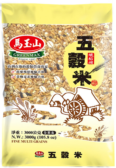 馬玉山 五穀米, 3kg, 1包