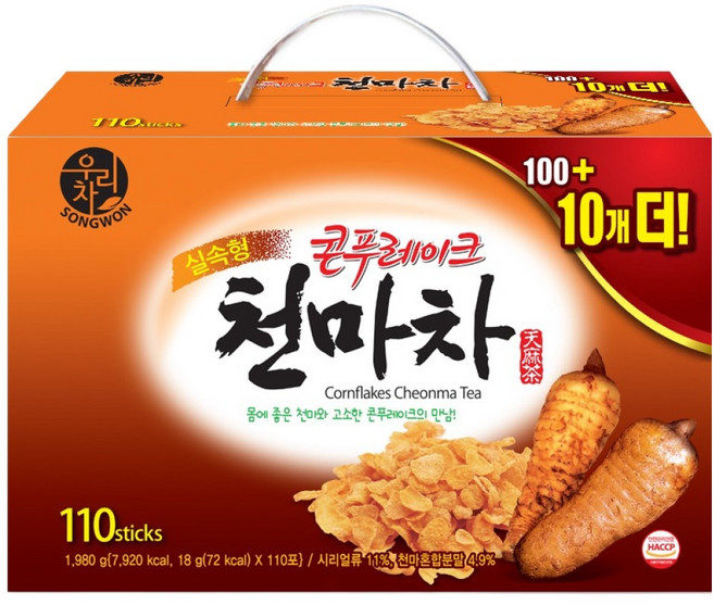 우리차 콘푸레이크 천마차, 18g, 110개입, 1개