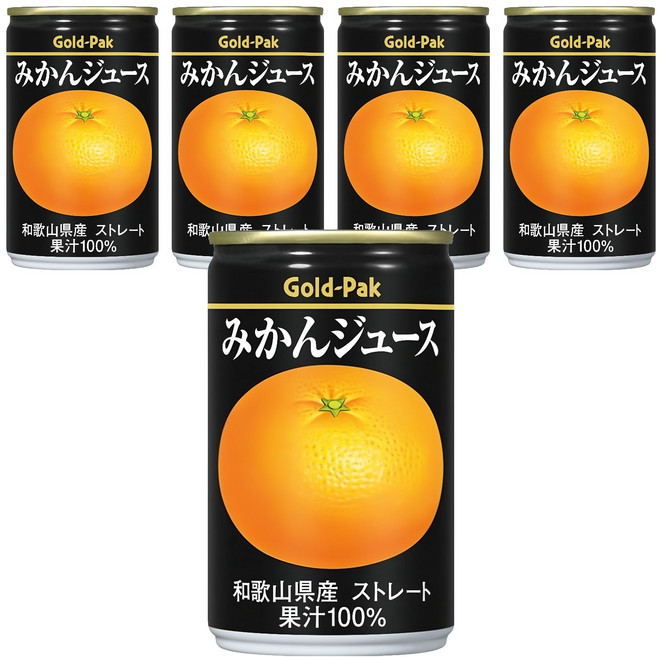 Gold-Pak 蜜柑原汁, 5個, 160ml