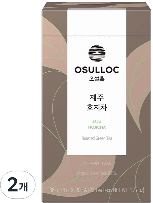 오설록 제주 호지차 티백, 1.8g, 20개입, 2개
