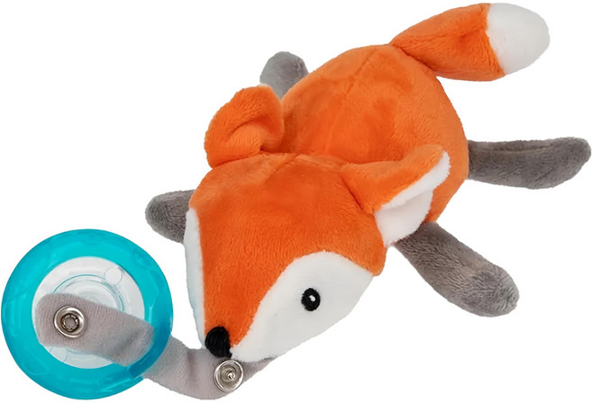 Nuby 安撫奶嘴玩偶, 0~6M, 狐狸 橘色, 1個