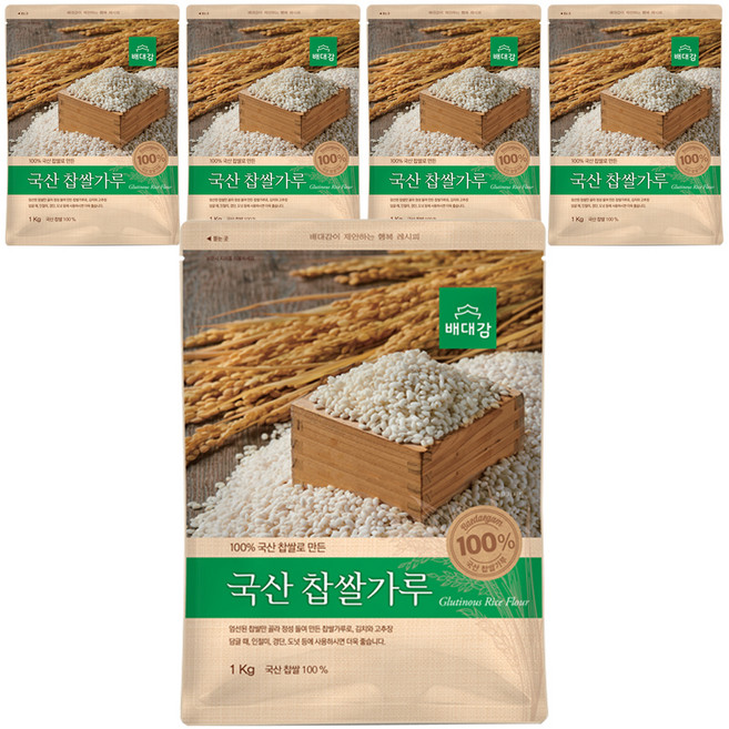 배대감 국산 찹쌀가루, 1kg, 5개