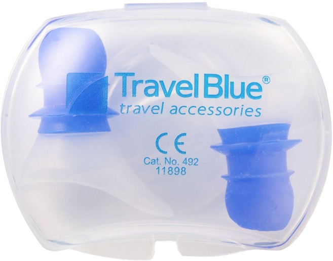 Travel Blue 英國藍旅 飛行耳塞 矽膠製成 降低壓力改變的不適 附耳塞專屬收納盒, 1組