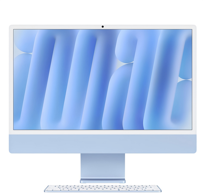 Apple iMac 24吋 M4 8核心GPU 原廠保固, 藍色, 16GB, 256GB, MAC OS, MWUF3TA/A