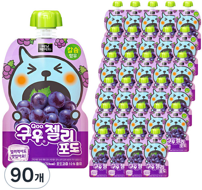 미닛메이드 쿠우 젤리 포도, 90개, 130ml