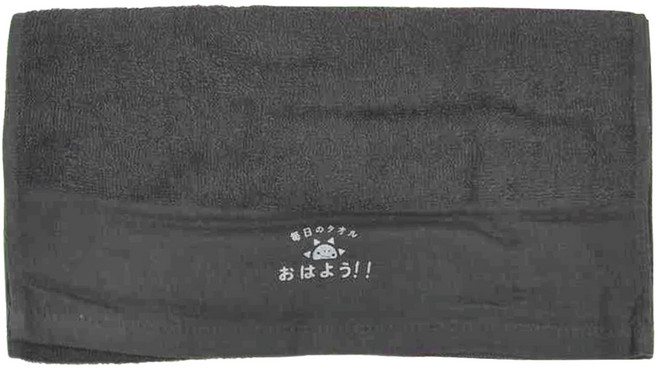 non-no 儂儂 100%純棉早安毛巾 34 x 76cm, 深灰色, 12條