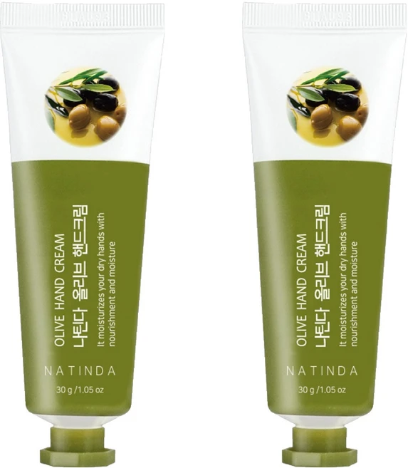 나틴다 올리브 핸드크림, 30g, 2개 - 쿠팡