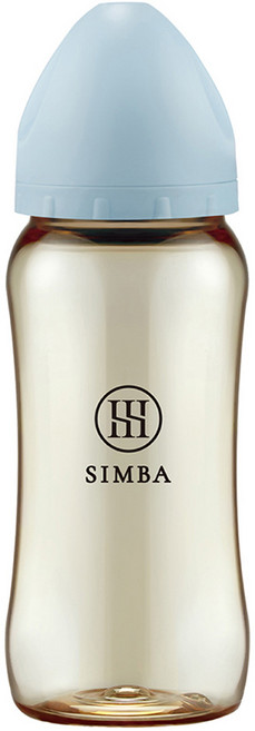 Simba 小獅王辛巴 蘊蜜鉑金PPSU寬口防脹氣奶瓶 3個月以上全齡適用, 晨藍, 1個, 360ml