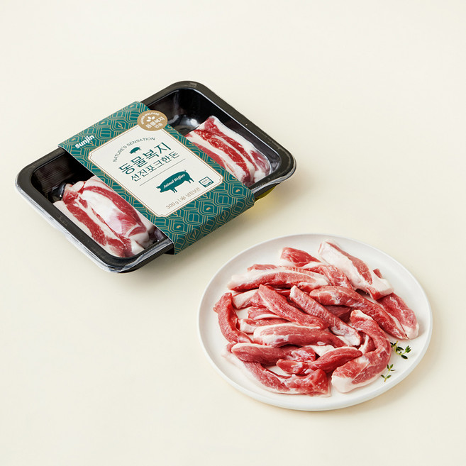 바른농장 동물복지 등심덧살 (냉장), 300g, 1개