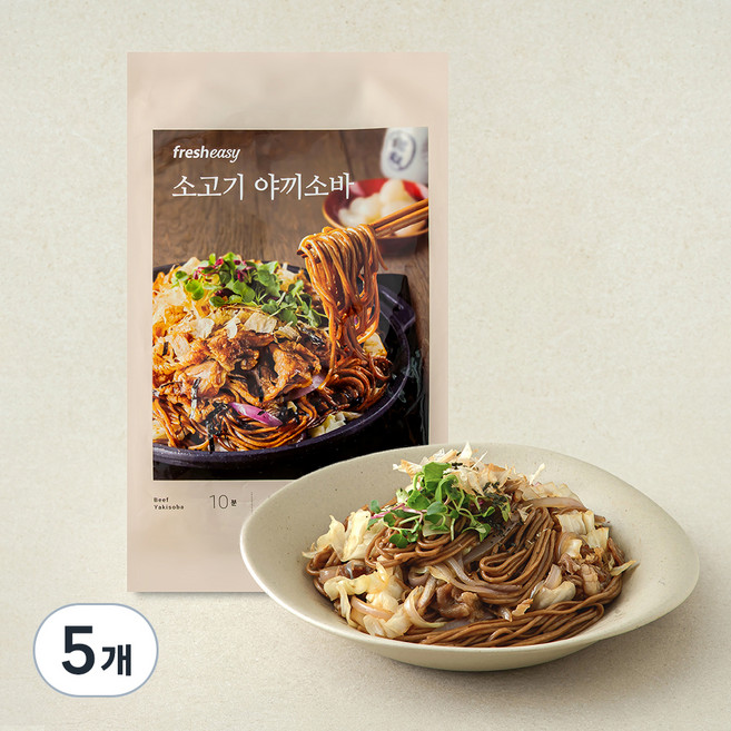 프레시지 소고기 야끼소바 2인분, 407.7g, 5개
