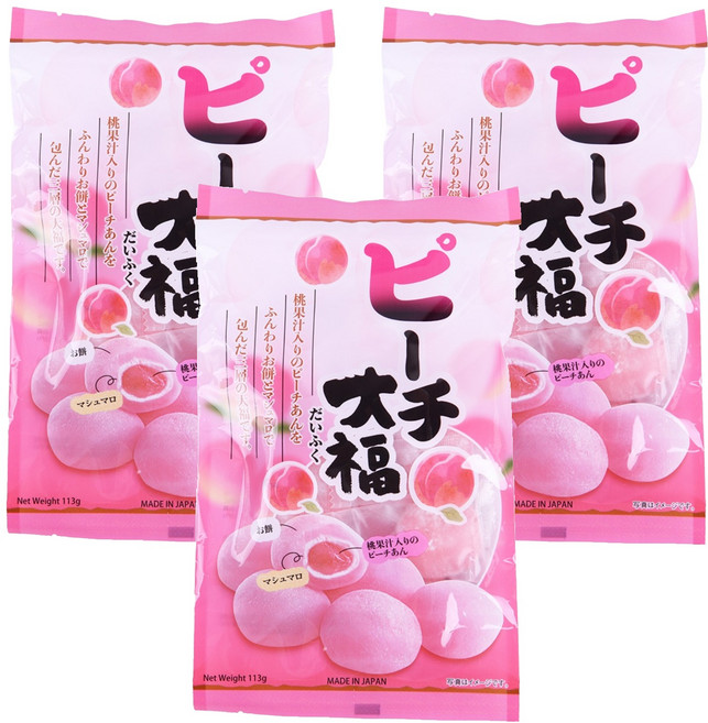 쿠보타 복숭아 찹쌀떡, 113g, 3개