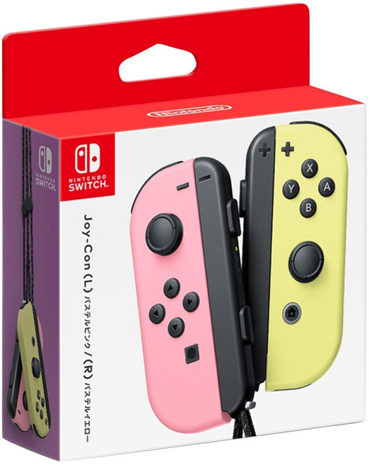 Nintendo 任天堂 SWITCH Joy-Con 左右手控制器, 淡雅粉紅 + 淡雅黃, 1組