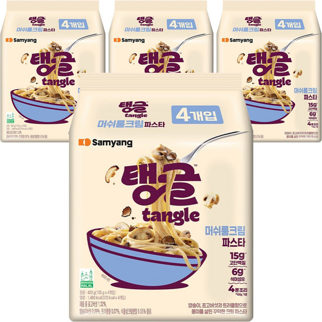 tangle 머쉬룸 크림파스타 105g, 16개