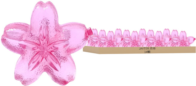 蕉蕉購物 櫻花形保冷環保冰塊 14顆, 1組