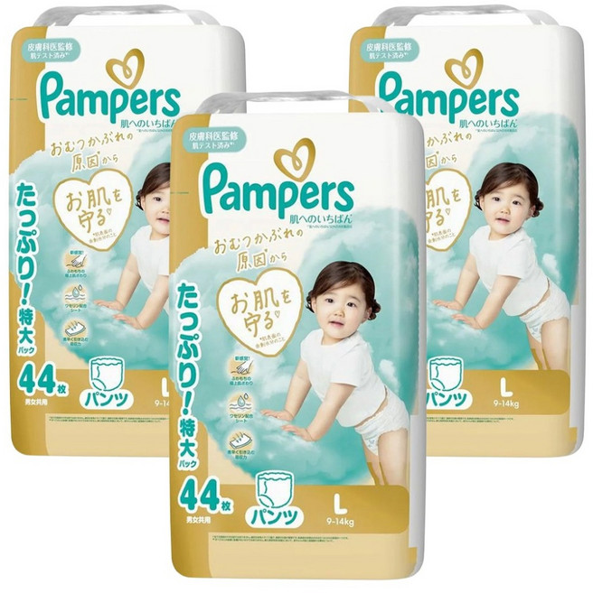 Pampers 幫寶適 日本境內版 褲型尿布 9~14kg, L, 132片