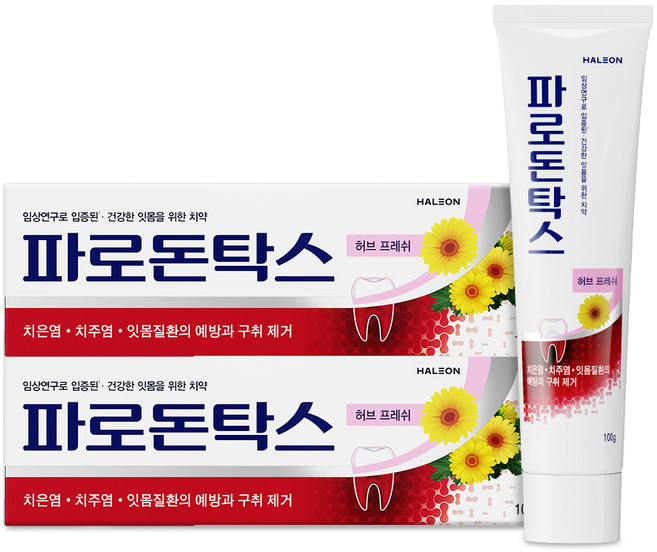 파로돈탁스 허브 프레쉬 치약, 100g, 2개