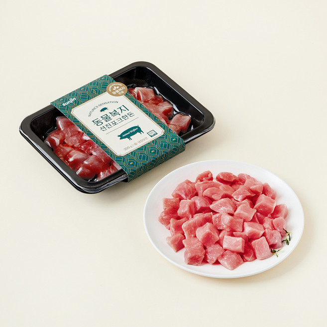 선진포크한돈 동물복지 등심 카레용 (냉장), 300g, 1개