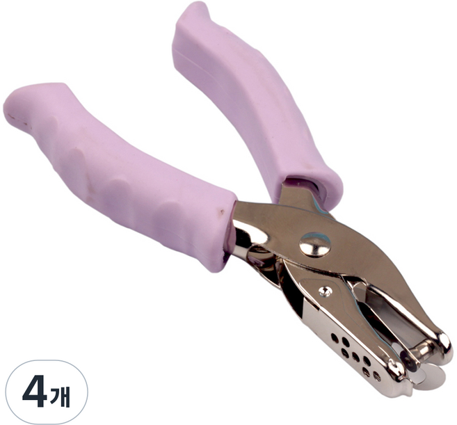 코히모 수동 종이 문서 펀칭 타공기 6mm 4W140 퍼플, 1공, 4개