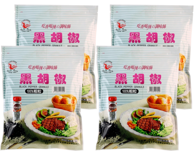 飛馬 粗粒純黑胡椒, 600g, 4包