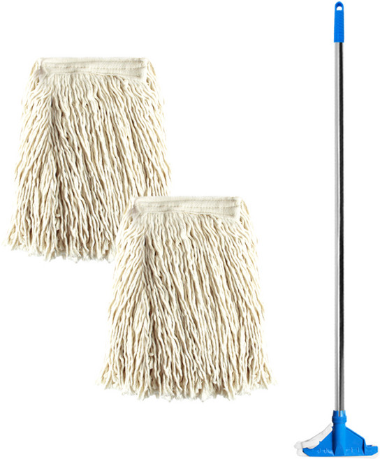 월드크린 고급 홀드 스텐 마포대 + 원사 마포걸레 450g 2p 세트, 1세트