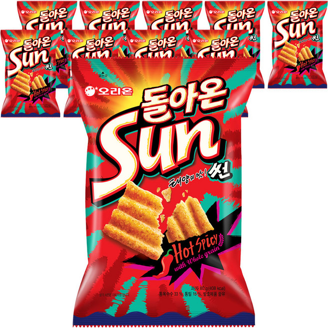 오리온 돌아온 썬 핫스파이시, 80g, 10개