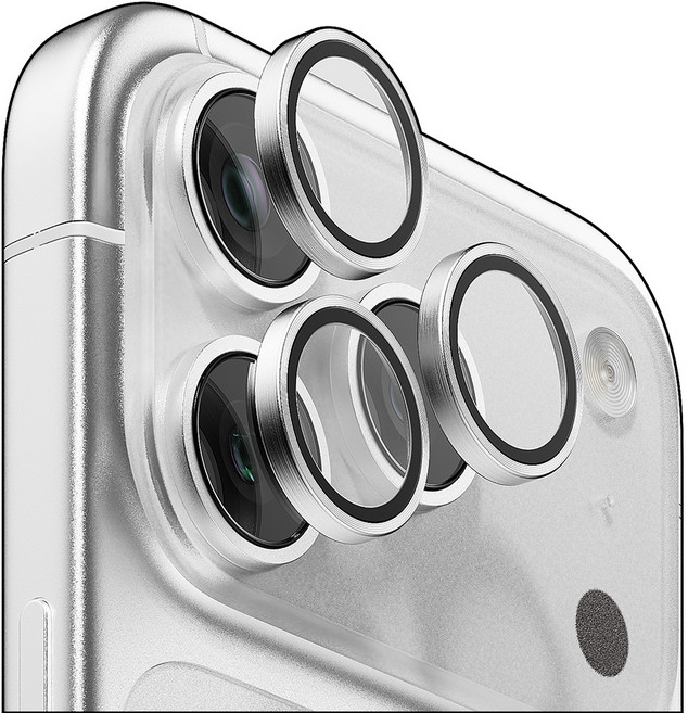 빅쏘 고투명 빛번짐방지 부착가이드 카메라 보호 링아이폰 강화유리 보호필름 화이트, 1세트