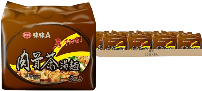 味丹 味味A 肉骨茶湯麵 85g, 30包