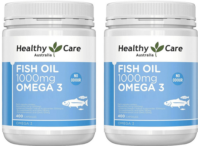 Healthy Care 澳洲深海魚油 Omega-3 膠囊 400顆, 587.2g, 2罐