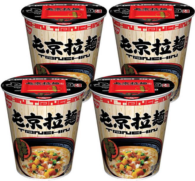 NISSIN 日清 屯京拉麵 東京豚骨湯味速食杯麵, 4入