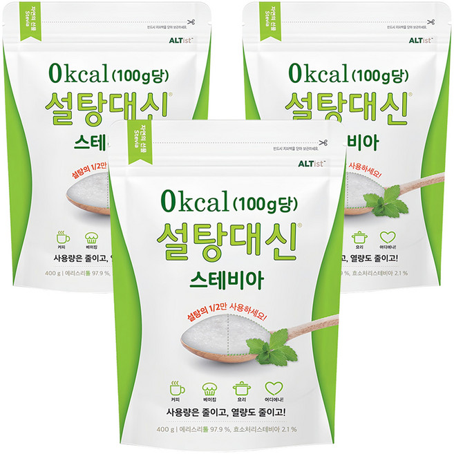 설탕대신 스테비아, 400g, 3개
