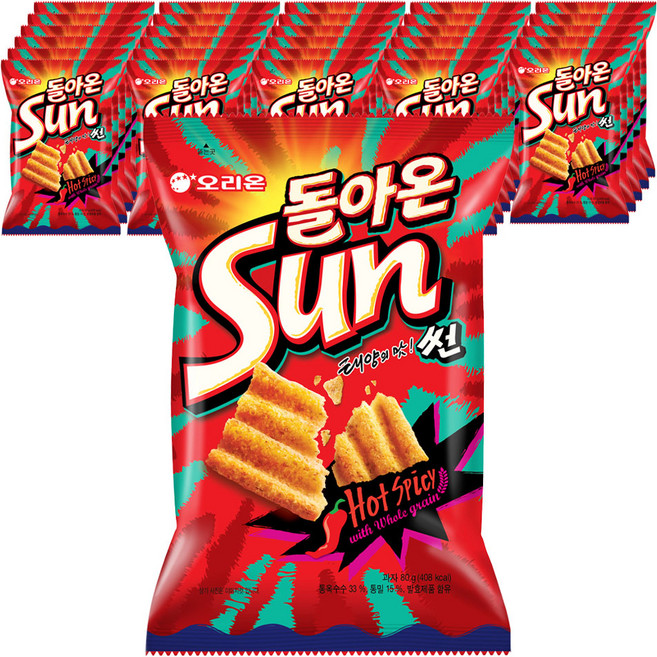 오리온 돌아온 썬 핫스파이시, 80g, 40개