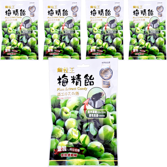 長榮生醫 鹼性王梅精飴, 68g, 5包