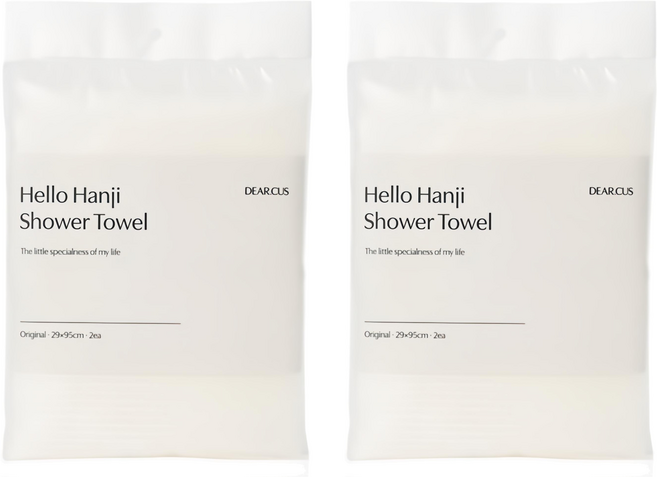 디어커스 안녕한지 샤워타월, 2개입, 2개