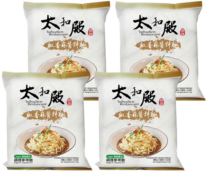 太和殿 椒香麻醬拌麵 172g, 4包