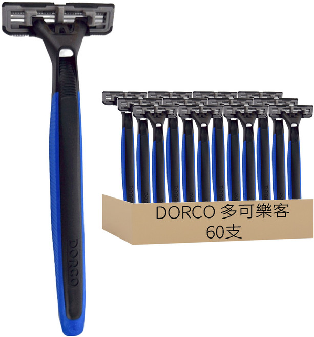 DORCO 多可樂客 雙層潤滑廣角輕便刀, 10支, 6包