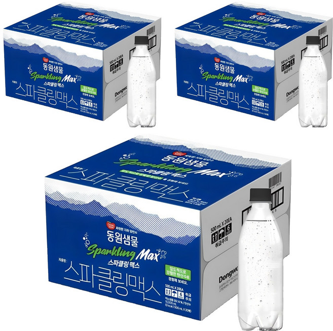 동원샘물 스파클링 맥스 탄산수 무라벨, 500ml, 60개