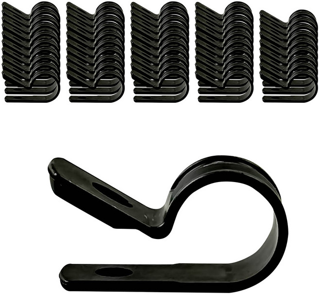 티라노타이 케이블 나일론 클램프, 50개, 블랙