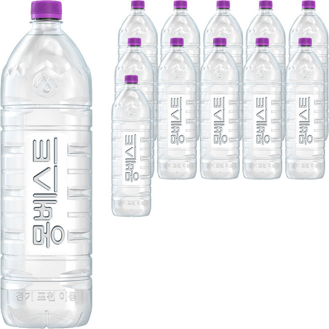 몽베스트 위드어스 무라벨 생수, 2L, 12개